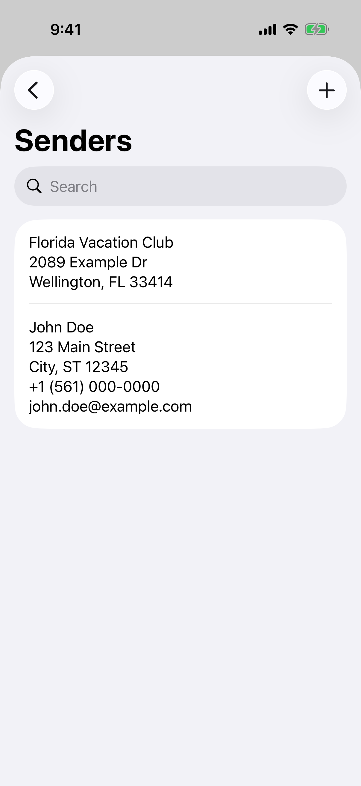 Managing sender profiles