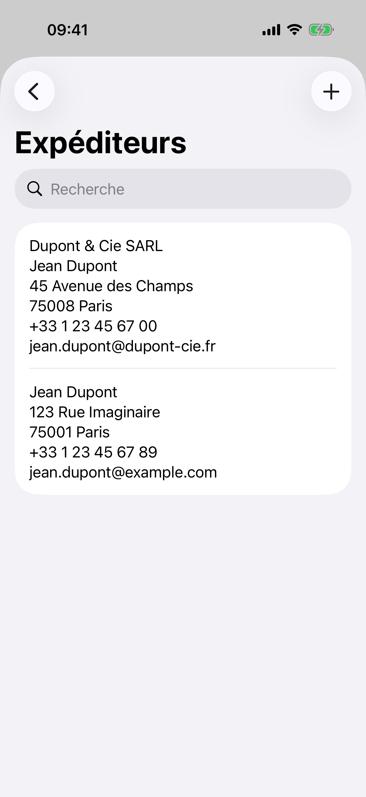 Gestion des profils d'expéditeur