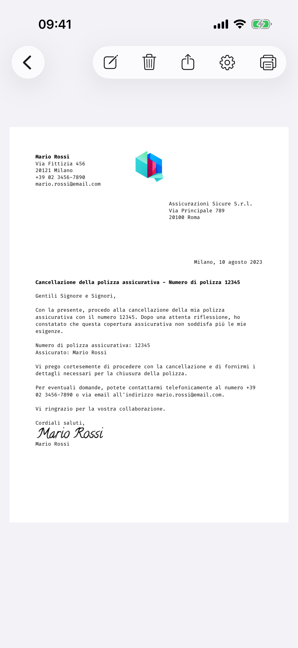 Letter app editor