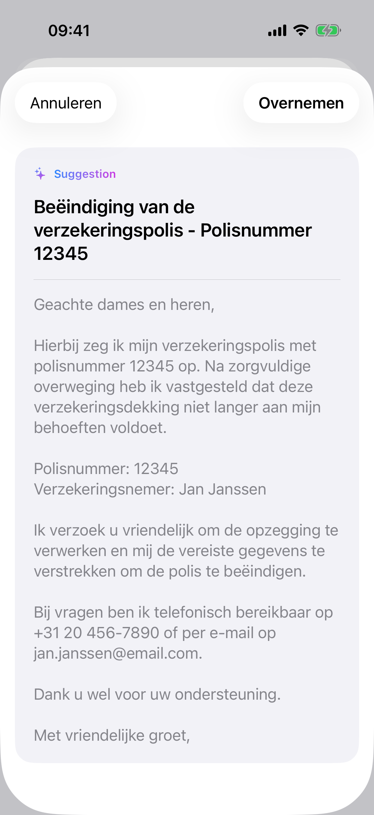 AI-powered letter assistant