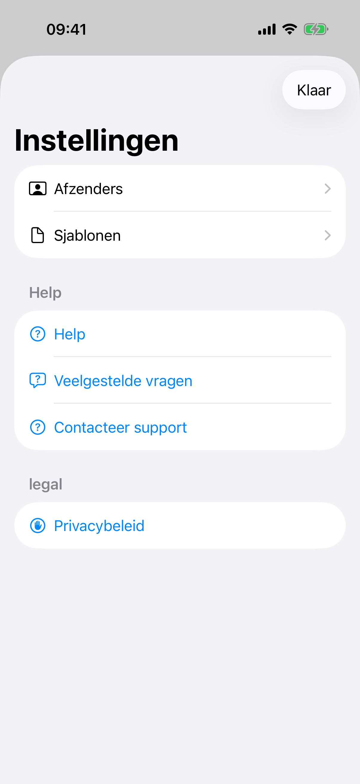 App-instellingen